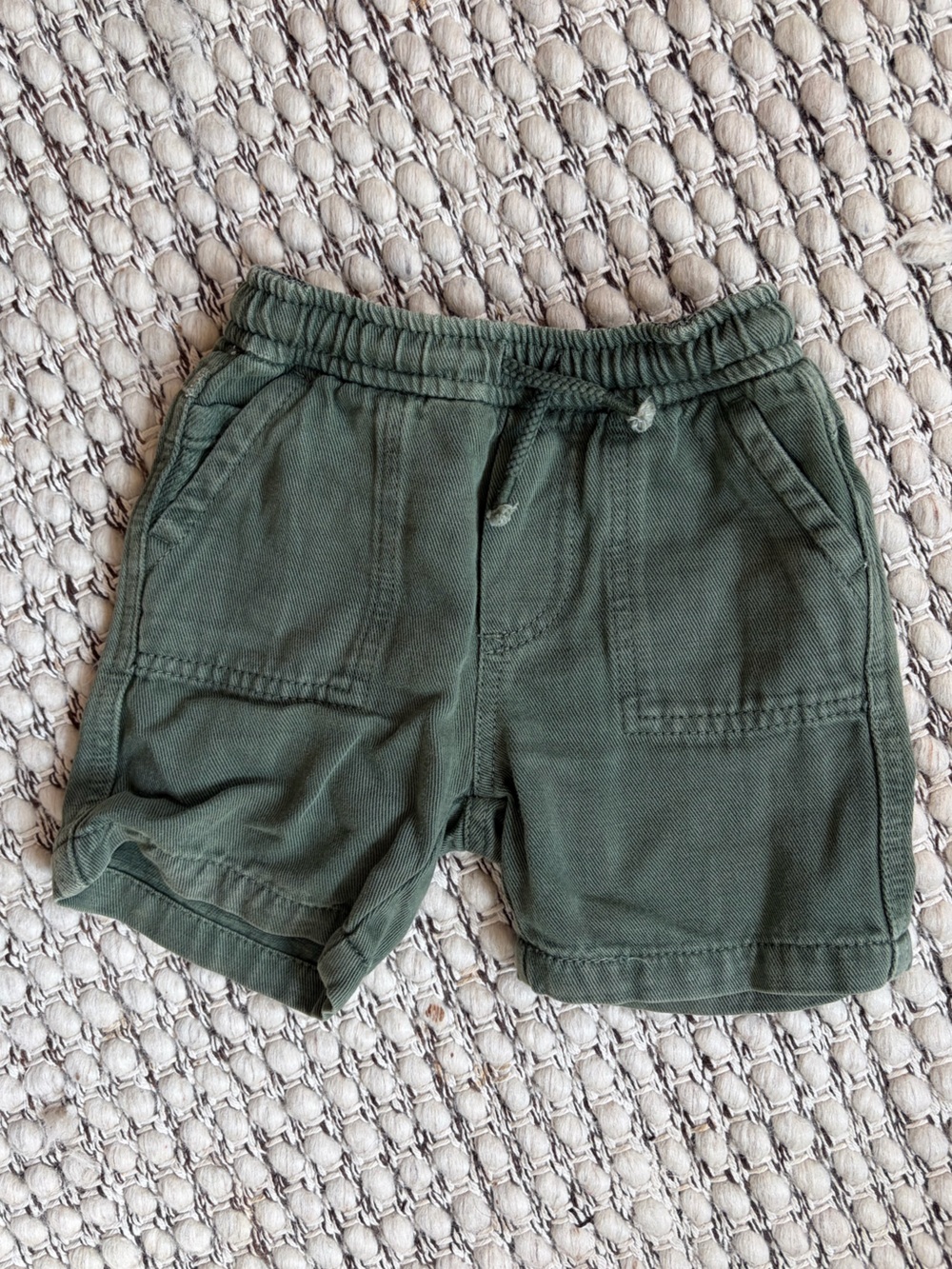 Zara Kids Utility Cargo Shorts – Khaki Green – 2 Years